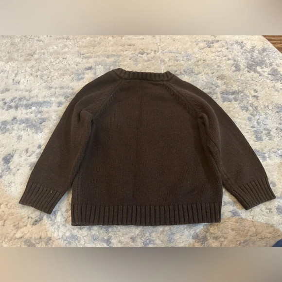 Sonoma Life + Style Baby Boy Moose Sweater Brown Pullover Size 18M - Picture 7 of 8